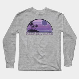 Vintage tropical vacation mood in purple Long Sleeve T-Shirt